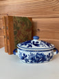 Vintage Asian Blue & White Lidded Dish