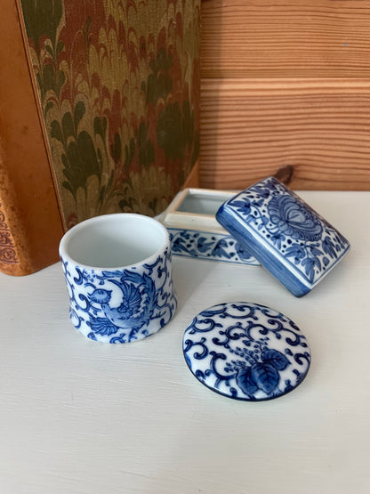 Vintage Blue and White Trinket Dishes