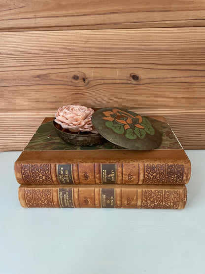 Vintage Brass Floral Trinket Dish