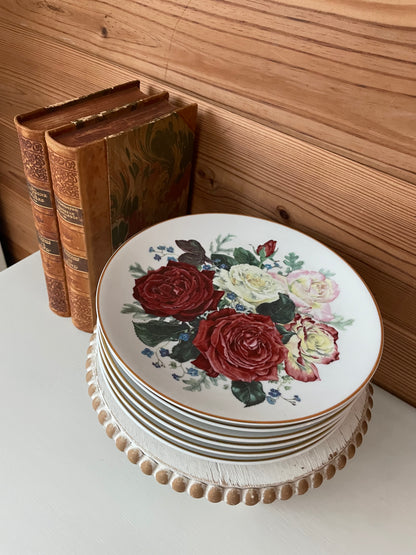 Vintage LTD Edition "Majesty of Roses" Fine Porcelain Plates