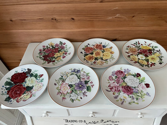 Vintage LTD Edition "Majesty of Roses" Fine Porcelain Plates