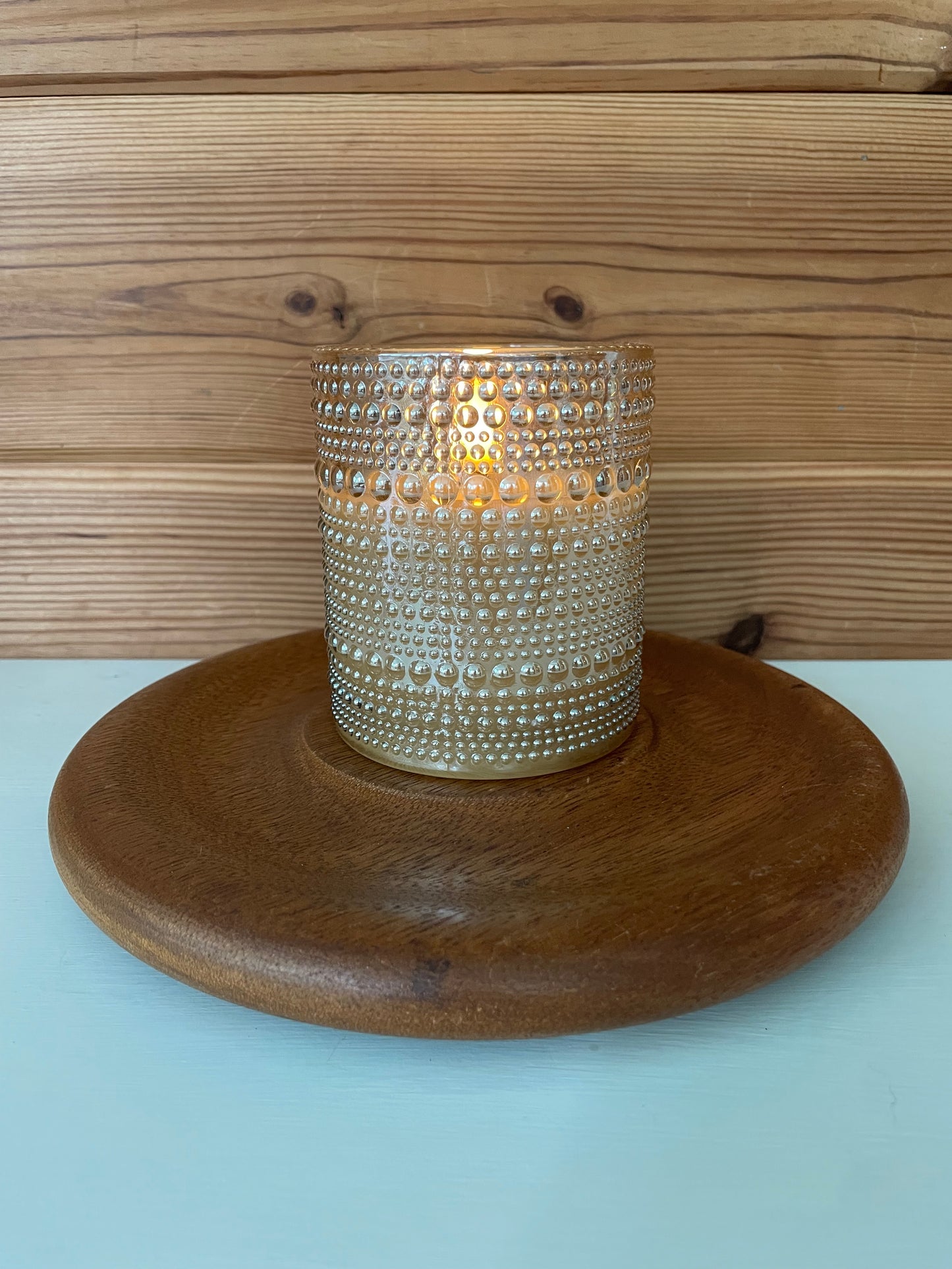 Wooden Round Candle Holder