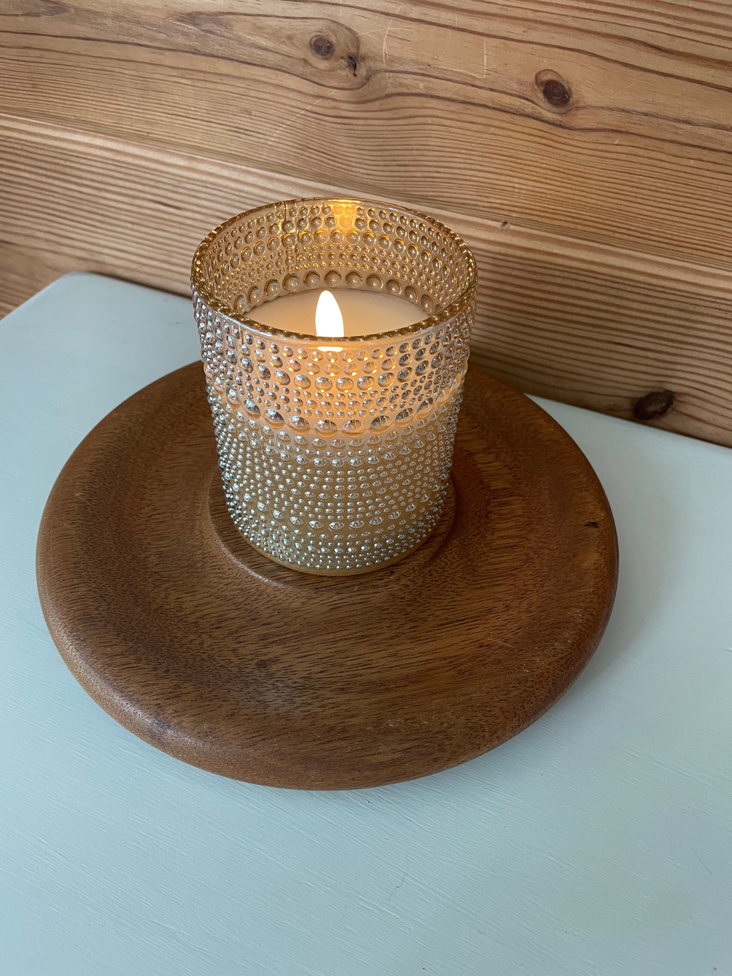 Wooden Round Candle Holder