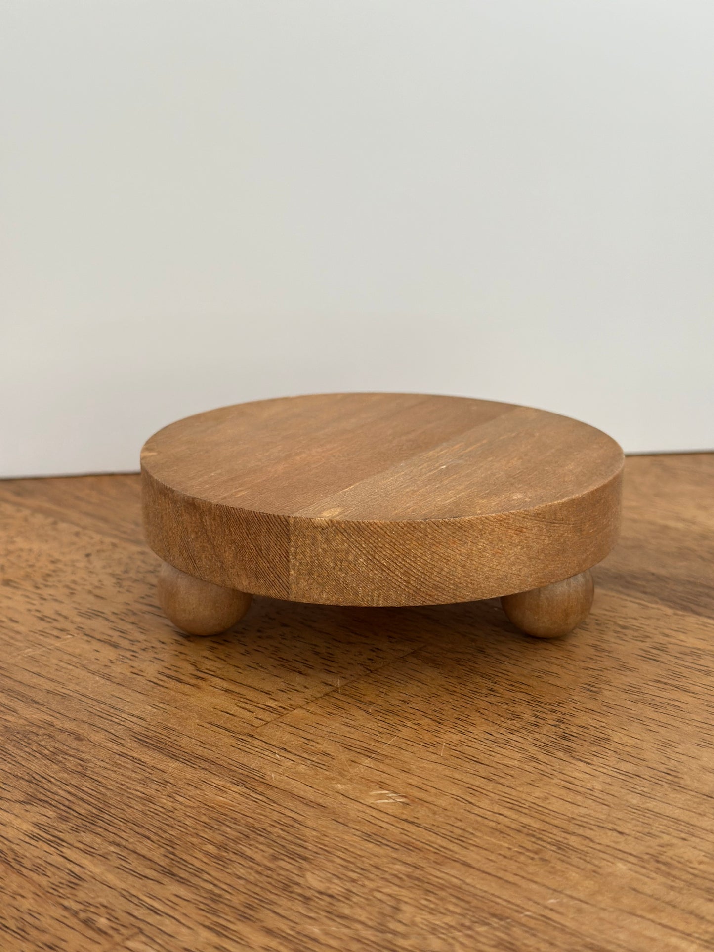 5" Natural Round Wood Riser