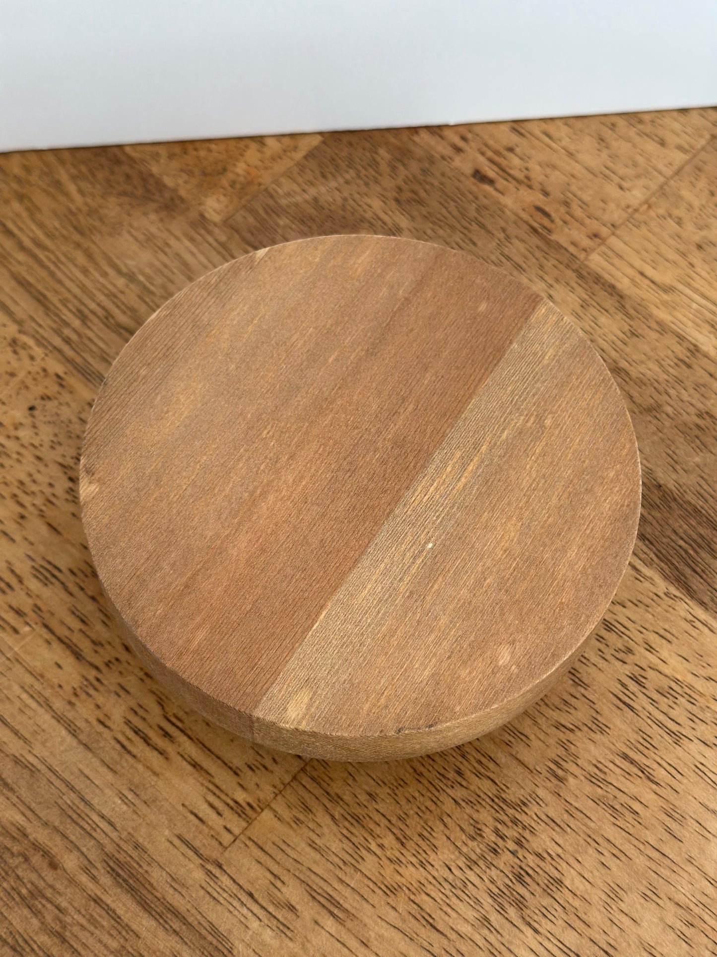 5" Natural Round Wood Riser