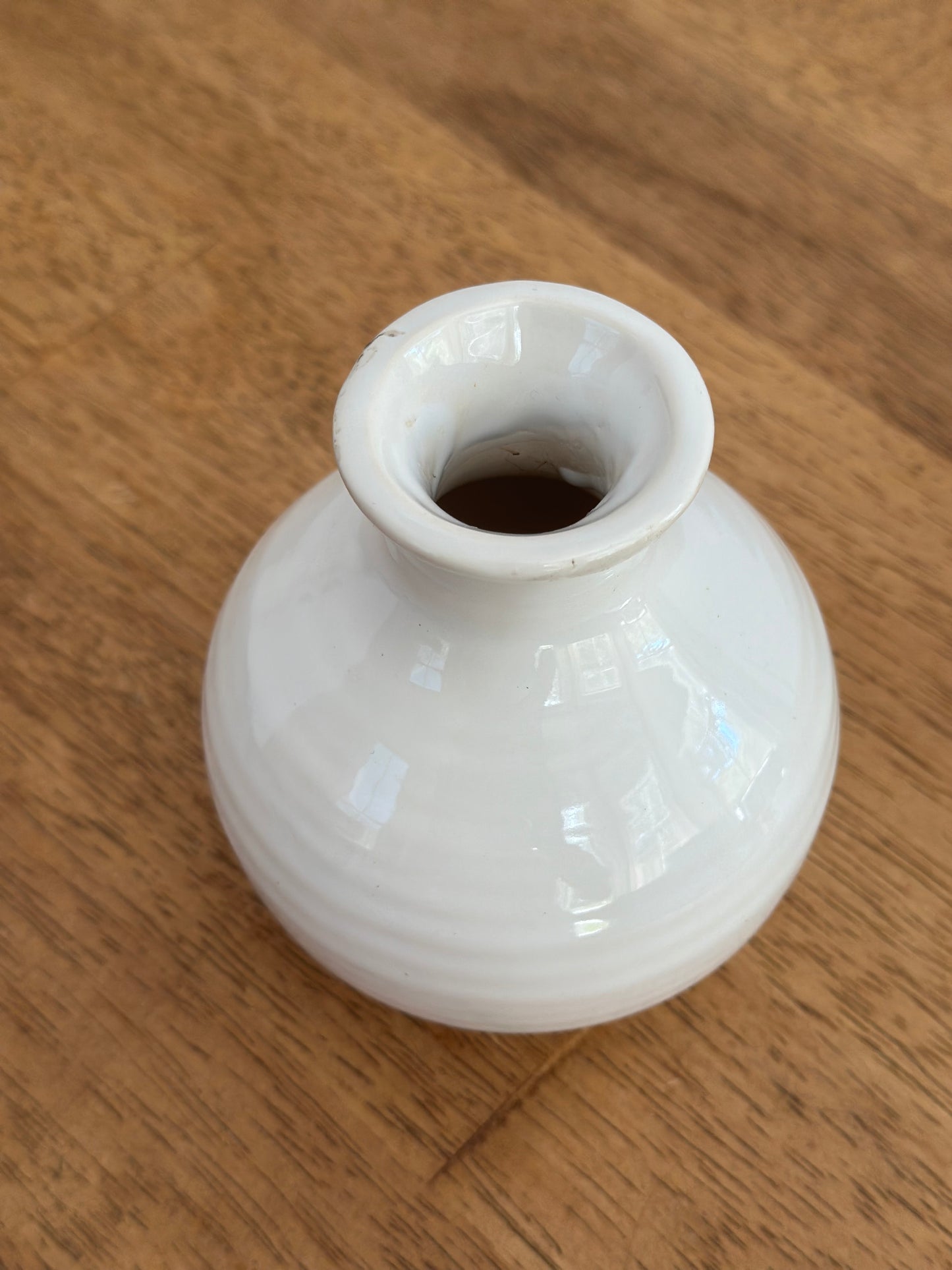 White Ceramic Bud Vase 5"