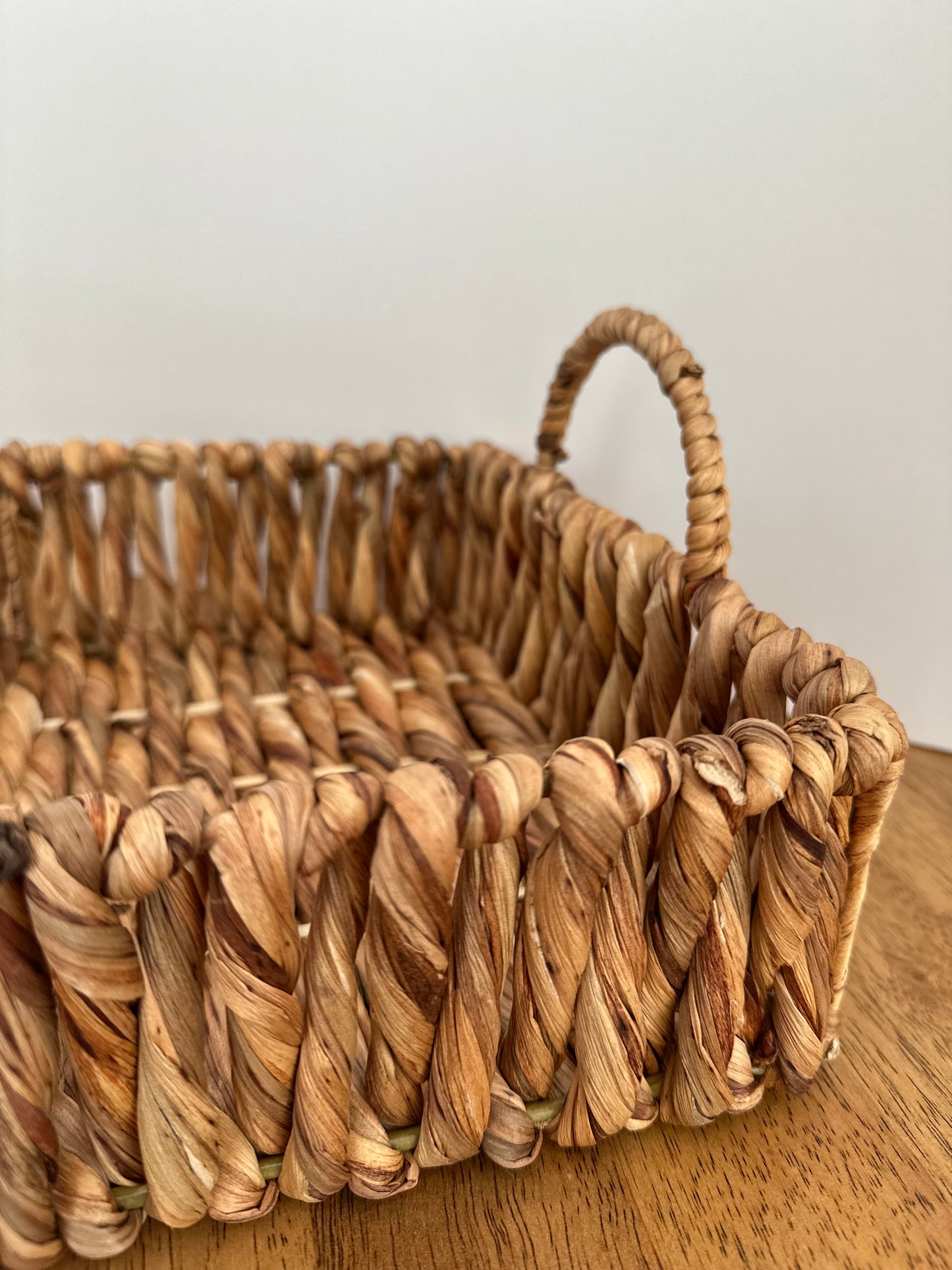 Hyacinth Basket Tray With Handles (3 sizes)