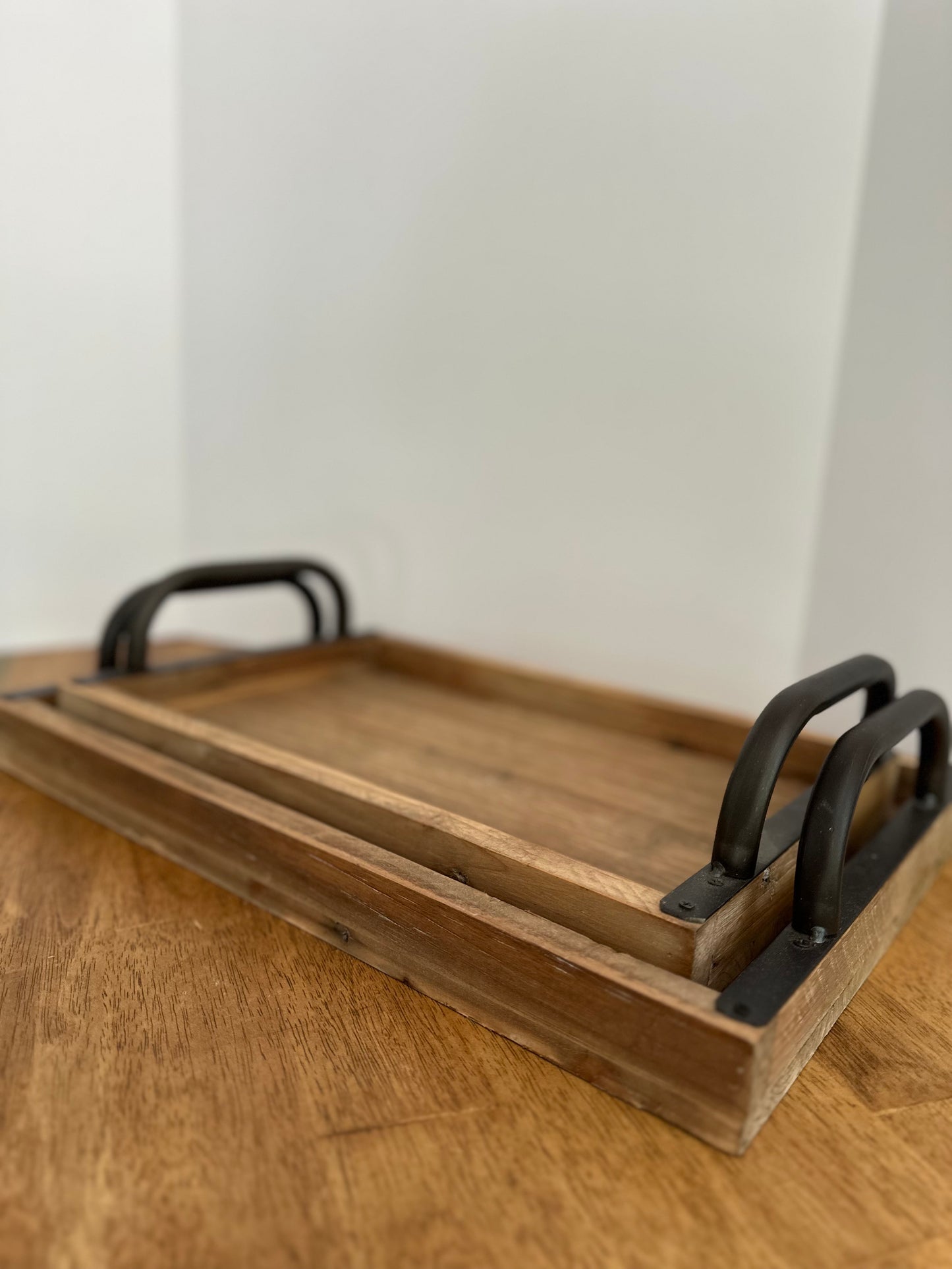 Wooden Serving Tray with Handles