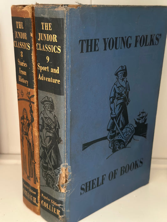 Vintage "The Young Folks" Shelf Books Set (2)