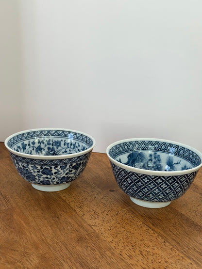 Blue and White Rice Bowls (2)