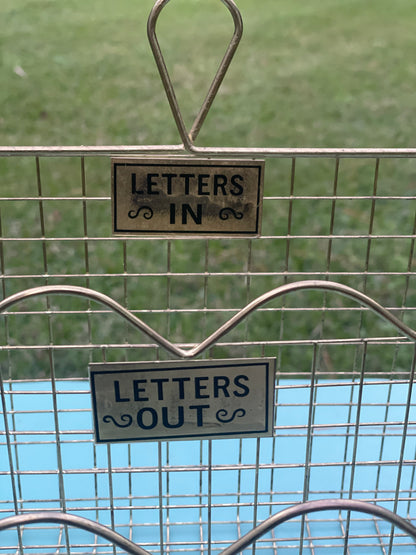 Vintage Brass Letter Basket