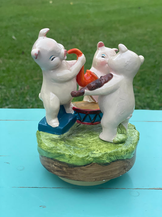 Vintage Aldon 3 Little Pigs Music Box