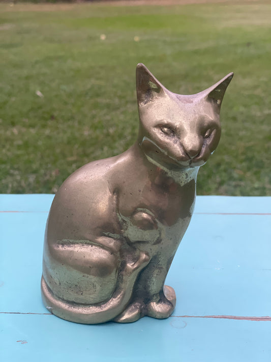 Vintage Brass Cat