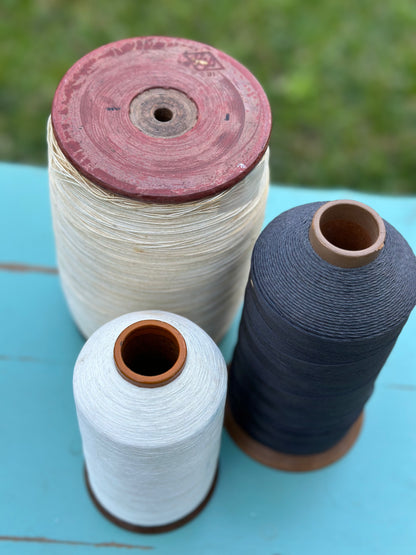 Vintage Thread Spools (Thread Included) - Set of 3