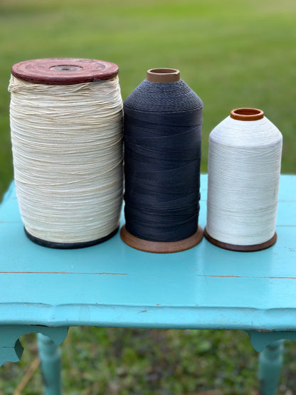 Vintage Thread Spools (Thread Included) - Set of 3