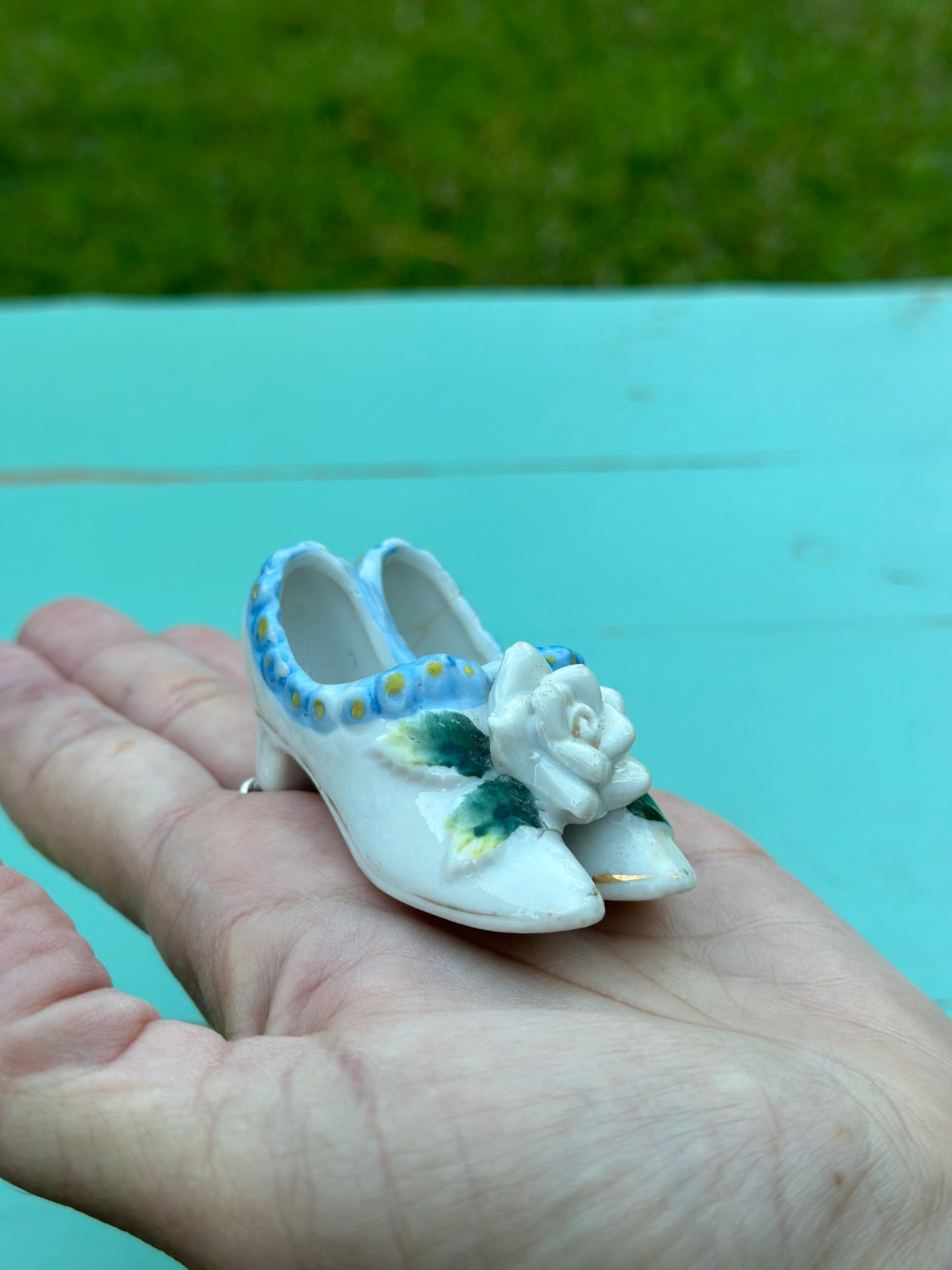 Vintage Japanese Petite Porcelain Shoes