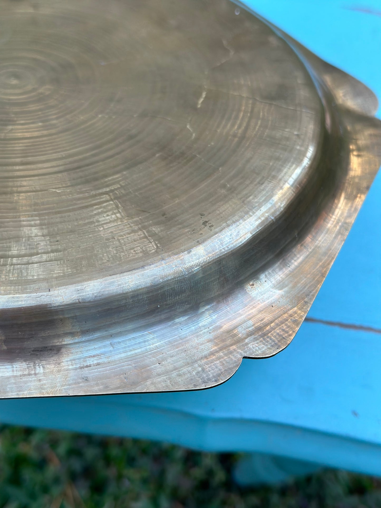 Vintage Round Brass Tray