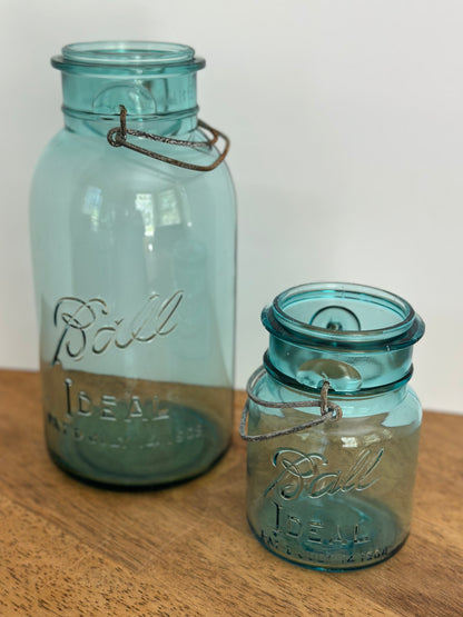Vintage Blue Canning Jars (2)