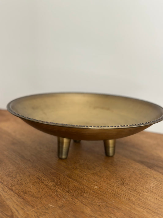 Gold Metal Footed Bowl