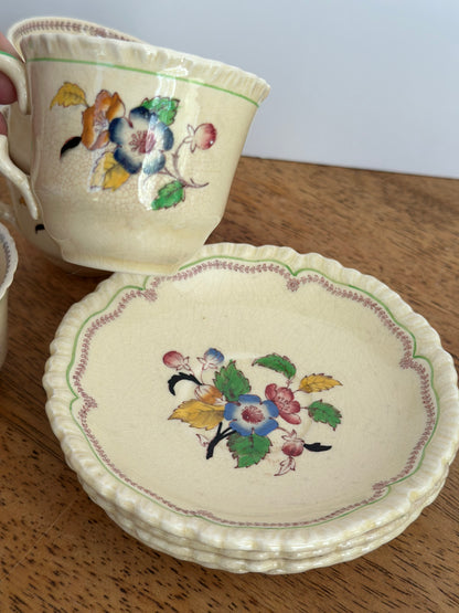 Vintage Mason's Ironestone Tea Cups & Saucers