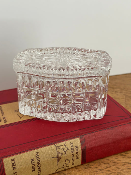 Crystal Glass Trinket Box With Lid