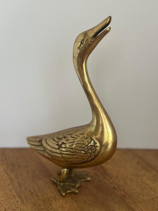 Brass Goose Duck Figurine
