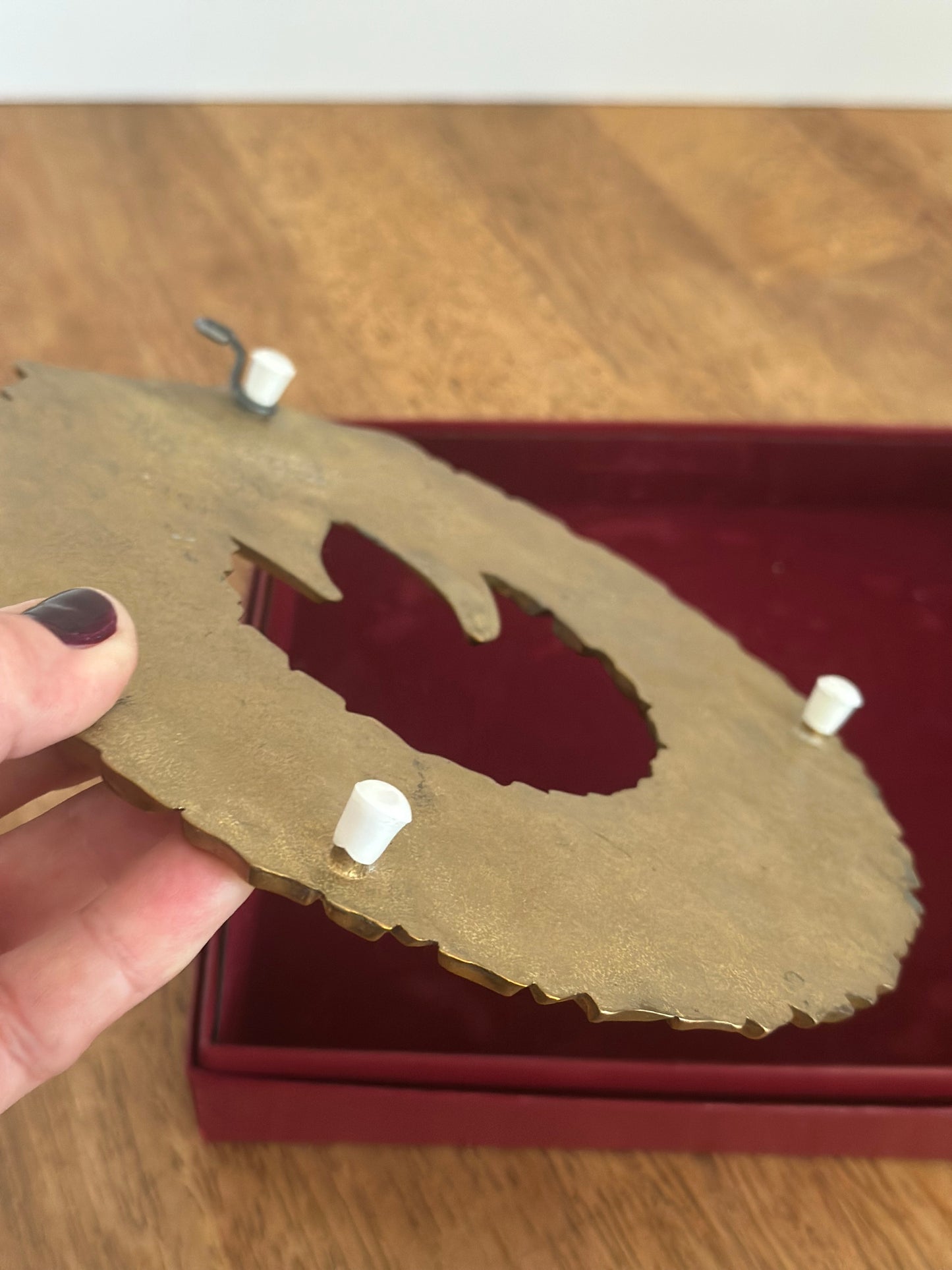 Gorham Brass Christmas Wreath Trivet