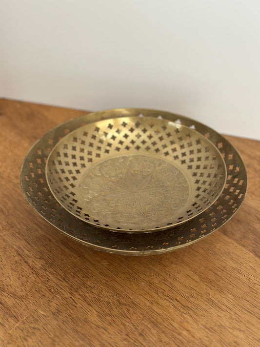 Vintage Brass Decorative Bowls (2)