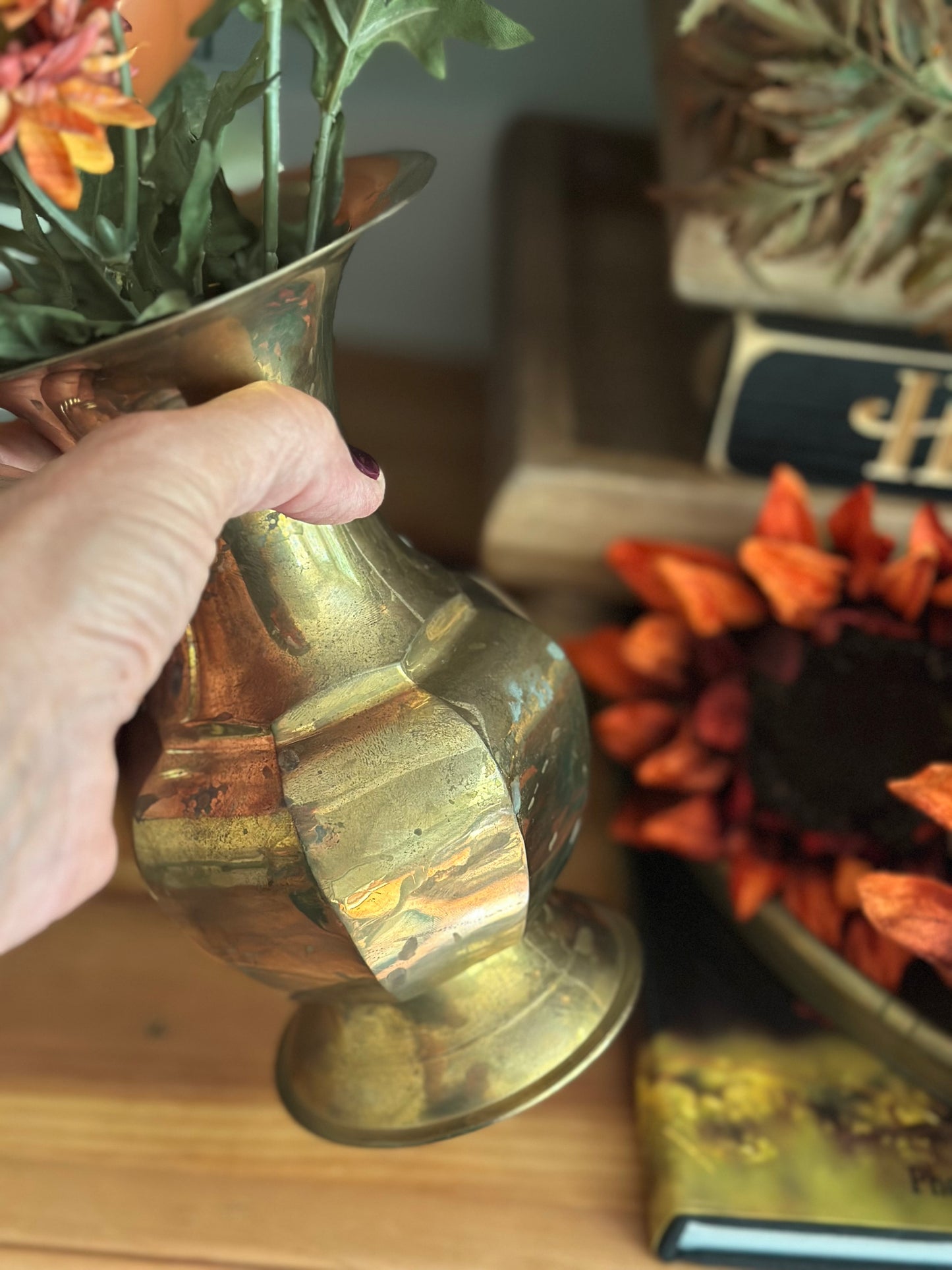 Vintage Brass Pitcher/Vase 7"