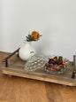 Reclaimed wood tray with handles