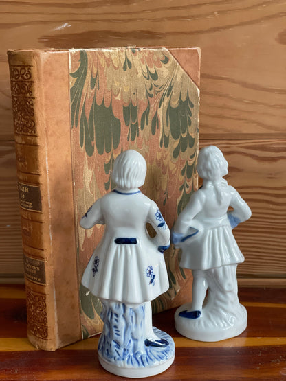 Vintage Porcelain Victorian Figurines - Set of 2