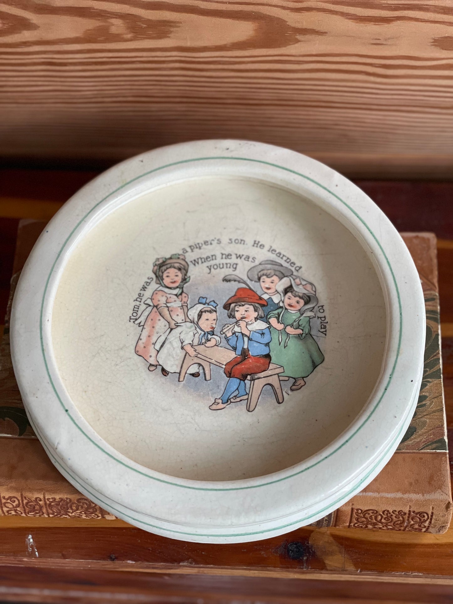 Tom the Piper's Son Ceramic Children's Plate