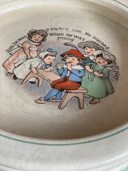 Tom the Piper's Son Ceramic Children's Plate