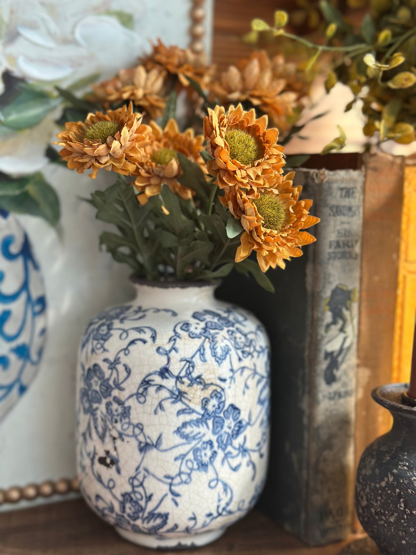 Blue and White Vase - 6"