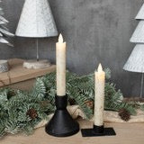 Moving Flame Cream Taper Candle - 6.75" Set of 2