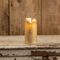 Gold Pillar Moving Flame Candle - 6"