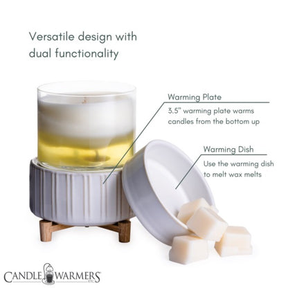 Ceramic & Wood 2-in-1 Classic Fragrance Warmer