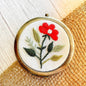 Floral Embroidered Compact Mirror - Quince Fables