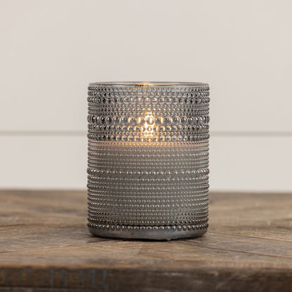 Champagne Dotted Glass 3D Flame Candle